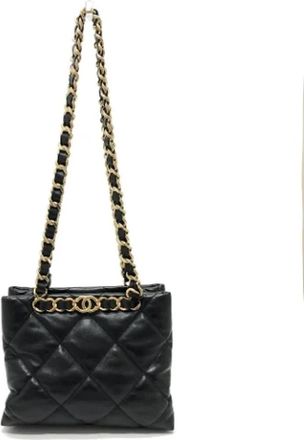 Chanel Pre-owned Leather chanel-bags - Dames - Vintage Schoudertas - Zwart - ONE Size - Vintage