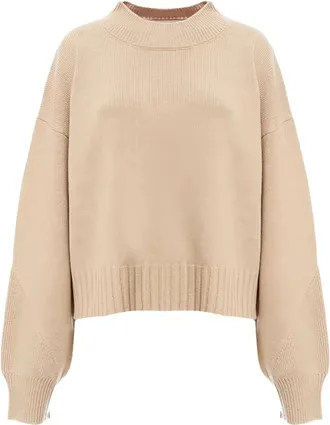 Malo Truien & Vesten, Dames, Beige, 2Xs, Kasjmier, Crew Neck van Luxe Kasjmier