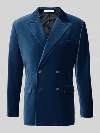 Selected Slim Fit Smoking aus Bio-Baumwoll-Samt in Marine, Gr&ouml;&szlig;e 102