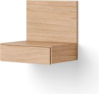 New Works Tana Wandmontierter Nachttisch, Eiche