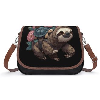 Generic Funny Sloth Turtle Snail Crossbody Bags for Women Shoulder Messenger Bag Purse Handbags