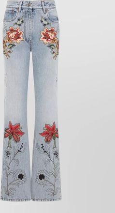 Valentino denim five pocket flared leg jeans