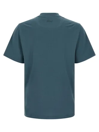 Brioni Logo-Embroidered Cotton T-Shirt - Teal