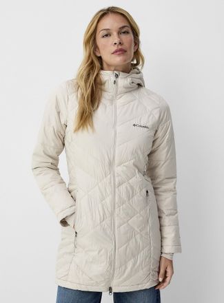 Columbia Heavenly plush hooded 3/4-length puffer jacket