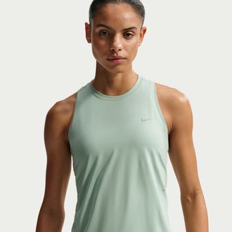 Nike Womens Swift Dri-FIT Running Tank Top in Green | HQ0620-007