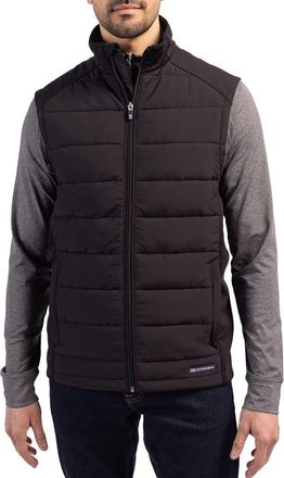 Cutter & Buck Evoke Hybrid Softshell Vest in Black at Nordstrom, Size Xxx-Large