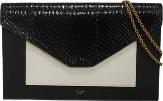 Celine Pre-owned Clutches, female, Multicolor, Size: ONE SIZE Pre-owned Chain Crossbody Lambskin Shoulder Bag