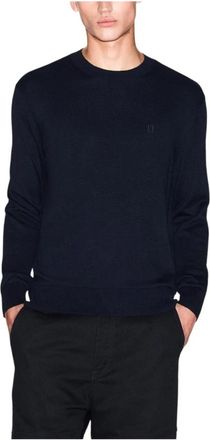 A|X Armani Exchange Round Neck Long Sleeve Truien - Heren - Ronde hals truien - Blauw - 2XL - Katoen - Truien & Vesten