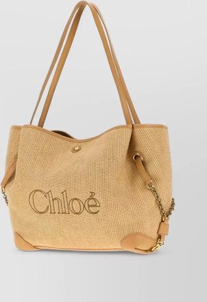 Chlo&eacute; chlo&eacute; clover raffia tote bag