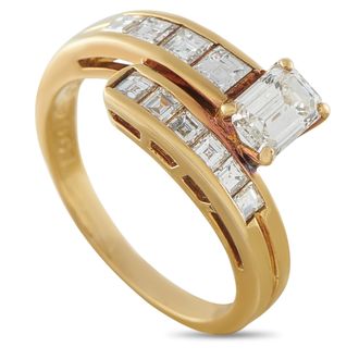 Luxury Bazaar 18K Yellow Gold 1.28ct Diamond Ring MF20-041426