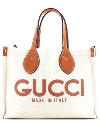 Gucci Logo Shopper Tote Printed Canvas Small (Authentic Pre-Loved)