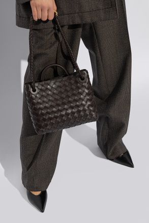 Bottega Veneta Small Andiamo Shoulder Bag, Womens, Brown