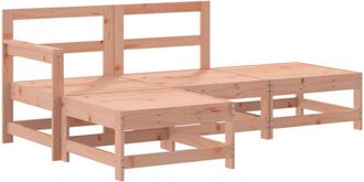 vidaXL Juego De Muebles De Jard&iacute;n 4 Pzas Madera Maciza Abeto Douglas Vidaxl