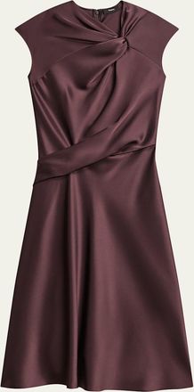 Theory Satin Twist Bodice Dress