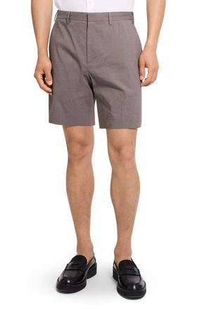 Theory Stretch Linen Blend Shorts in Morel at Nordstrom, Size 30