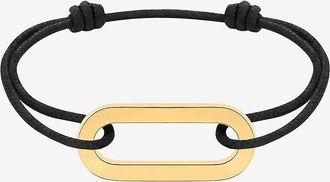 Dinh Van Kordelarmband mit Gelbgoldelement Maillon XL