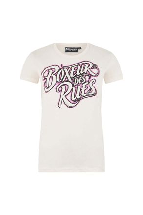 Boxeur Des Rues T-Shirt BOXEUR DES RUES BOXEUR DES RUES T-Shirt Graphic, Damen, Gr. XS, ecru, Obermaterial: 95% Baumwolle CO. 5% Elasthan EL., Shirts T-Shirt