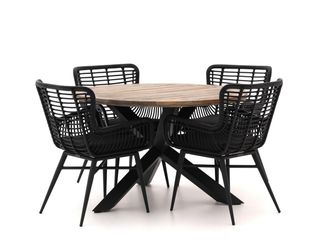 Intenso Furniture Intenso Asti/Rough-Y &Oslash;120cm dining tuinset 5-delig