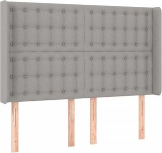 vidaXL Cabecero Con Led De Tela Gris Claro 147x16x118/128 Cm Vidaxl