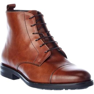 Bruno Magli Mens Bruno Magli Crosby Dress Boots Brown Leather Cap Toe Ankle ZOGG1498