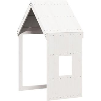 vidaXL Tetto per Letto Bambini Bianco 60x89x134,5 Legno Massello Pino - Vidaxl
