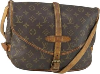 Louis Vuitton Pre-owned Cross Body Bags, female, Brown, Size: ONE SIZE Pre-owned Canvas Cross Body Bag