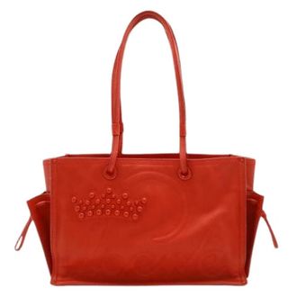 Loewe Pre-owned Leren Tote Bag - Dames - Vintage Shopper - Rood - ONE Size - Leer - Vintage