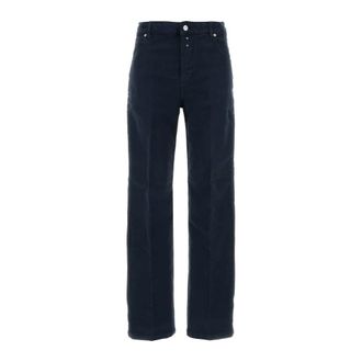 Victoria Beckham Julia Jean - Dames - Straight fit broeken - Blauw - W27 - Katoen - Broeken