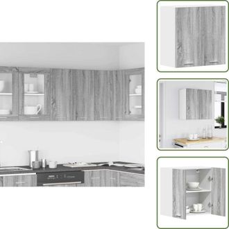 vidaXL The Living Store Mobile Pensile Lyon Grigio Sonoma 60x31x60 cm - Mobile da cucina