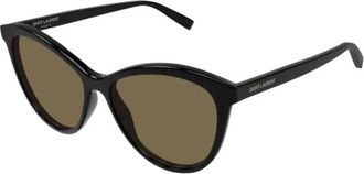 Saint Laurent Cat Eye Zonnebril - Dames - Zonnebrillen - Zwart - 57 MM - Accessoires