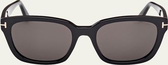 Tom Ford Haylay Acetate Rectangle Sunglasses