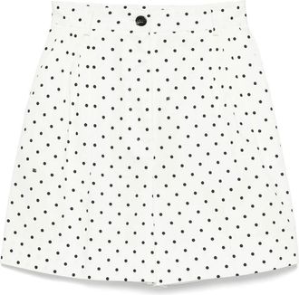 Dolce & Gabbana Modieuze Witte Broek - Dames - Bermuda - Wit - XS - Katoen - Korte Broeken