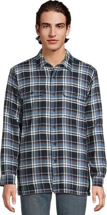 L.L.Bean Fleece-Lined Flannel Shirt Traditional Fit Mens Clothing Chalk Blue : 2XL, Cotton/Modal/Spandex