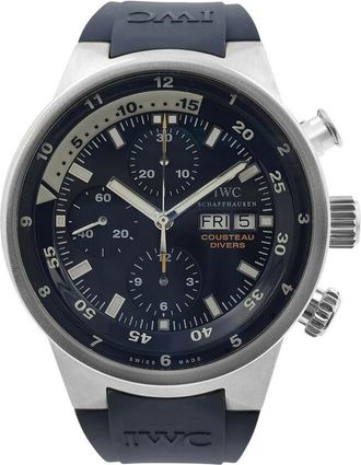 IWC Pre-owned IWC Aquatimer Cousteau Chronograph Automatic Blue Dial Mens Watch IW378201
