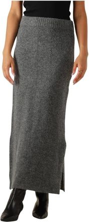 Moves Elegante Bibi Skirt in Donkergrijs - Dames - Maxi Rokken - Grijs - XL - Rokken