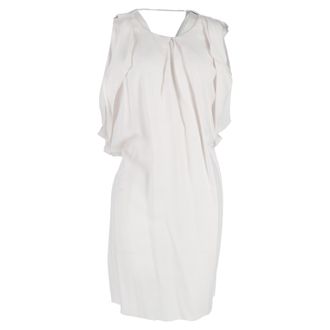 Acne Studios Sleeveless Knee-Length Dress in White Viscose