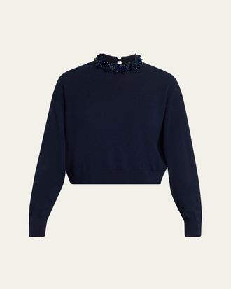 Ulla Johnson Amelia Embellished Merino Sweater