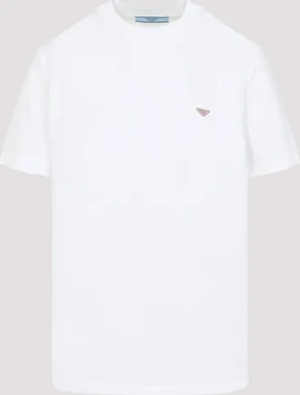 Prada Off-White Cotton T-shirt