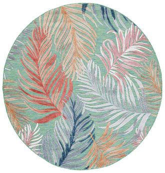 Safavieh Alfombra polipropileno/poli&eacute;ster verde/&oacute;xido 195 x 195 cm
