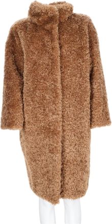 Herno Beige Teddy High-Collar Coat