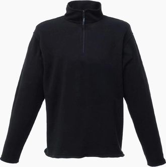 Regatta Mens Regatta Mens Micro Zip Neck Fleece Top (170 GSM) - Black - Size: 44