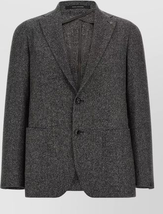 Tagliatore wool silk single-breasted blazer