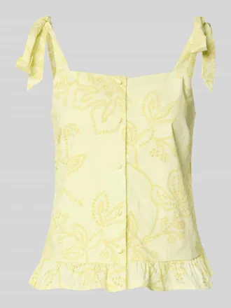 Vero Moda Blusentop mit Knopfleiste Modell ALVANA in GELB, Gr&ouml;&szlig;e 34