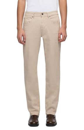 7 For All Mankind The Straight Leg Twill Pants in Oat at Nordstrom, Size 34