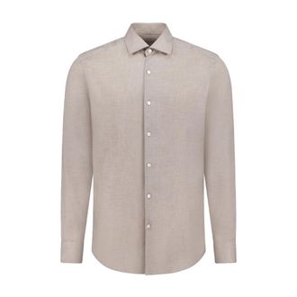 Ermenegildo Zegna Casual Shirts, male, Beige, Size: M Long Sleeve Dress Shirt