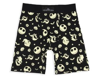 Intimo Disney Mens The Nightmare Before Christmas Tag-Free Boxers Underwear Boxer Briefs For Adults, Black, XL