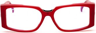 Max Mara Rectangle Full Rim Eyeglasses - Red