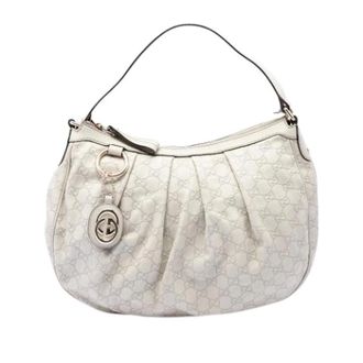 Gucci Pre-owned Sukey Schoudertas - Dames - Pre-owned - Wit - Maat: ONE Size Leer