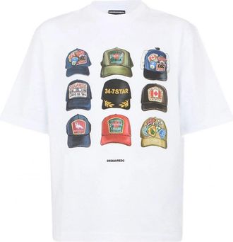 Dsquared2 ICONIQUE LOOSE FIT TEE Size: XS, colour: WHITE