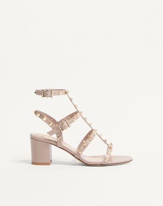 Valentino Garavani Rockstud Calfskin Ankle Strap Sandal 60 Mm Wo